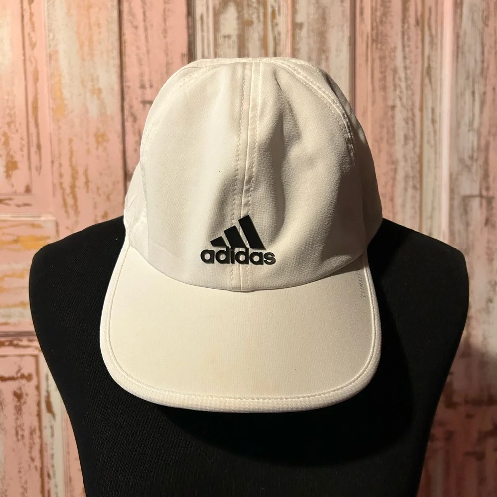 adidas White and Black Logo Hat